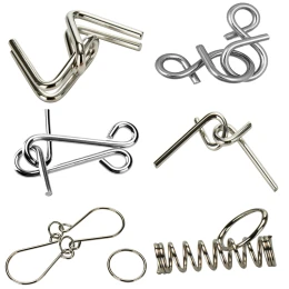 بازی فکری دنیای سرگرمی های کمیاب مدل میخ جادوئی فکری و فلزی مجموعه 6 عددی - front