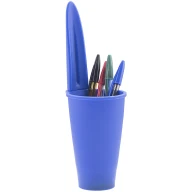 جامدادی رومیزی به همراه 4 عدد خودکار رنگ آبی - تصویر 1