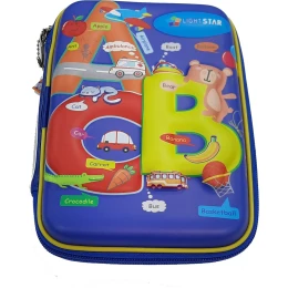 جامدادی لایت استار کد 8014 مدل ABC رنگ آبی پر‌رنگ - front