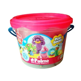 خمیر بازی پالمو مدل سطلی ابزاردار 1011 بسته 12 عددی - front