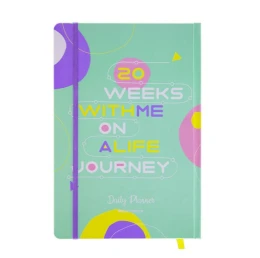 دفتر برنامه ریزی پیل ۲۰ هفته ای مدل 20 weeks with me on a life journey سبز پاستلی - front