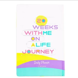 دفتر برنامه ریزی پیل ۲۰ هفته ای مدل 20 weeks with me on a life journey سفید - front