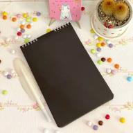 دفتر طراحی سیاه برگ طرح گربه - تصویر 2