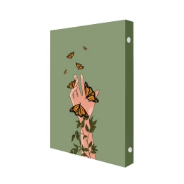 دفتر کلاسوری 100 برگ پدیده نقش مدل 6 حلقه طرح پرواز کد 01 - front