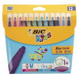 ماژیک رنگ آمیزی بیک سری Kids مدل Kid Couleur Baby - بسته 12 رنگ - front