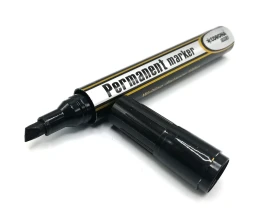 ماژیک مشکی پاک نشو نوک تخت کرونا مدل Permanent - front
