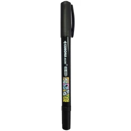 ماژیک مشکی کرونا مدل سی دی دو سر - front