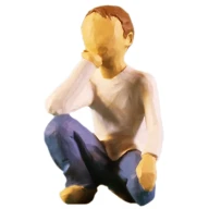 مجسمه کودک کنجکاو کد 44 - تصویر 1