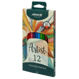 مداد رنگی 12 رنگ آریا Artist - front