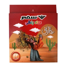 مداد رنگی 24 رنگ جعبه مقوایی سفیر - front