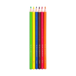 مداد رنگی 6 رنگ جعبه مقوایی الیپون کد 8120620 - back
