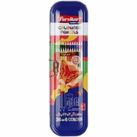 مدادرنگی 24+4 رنگ جعبه فلزی دوطبقه به همراه پاک‌کن و تراش JM 865 - تصویر 1