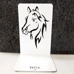 نگهدارنده کتاب نیتا متال طرح اسب سفید - front