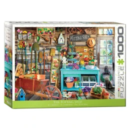 پازل 1000 تكه يوروگرافيكس پازلز طرح گلدان The Potting Shed كد 5346 - front