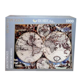 پازل 1000 تکه ریکوردی طرح نقشه جهان کد 110 - front