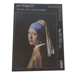 پازل 1000 تکه ریکوردی مدل دختری با گوشواره مروارید The Girl with a Pearl Earring جان ورمير - front