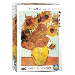 پازل 1000 تکه یوروگرافیکس پازلز طرح دوازده گل آفتاب‌گردان Twelve Sunflowers کد 3688 - front