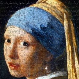 پازل 1000 تکه یوروگرافیکس پازلز مدل دختری با گوشواره مرواريد 6000-5158 Girl with Pearl Earring - back