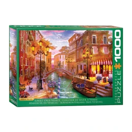 پازل 1000 تکه یوروگرافیکس پازلز مدل غروب در ونیز 6000-5353 Sunset Over Venice - front