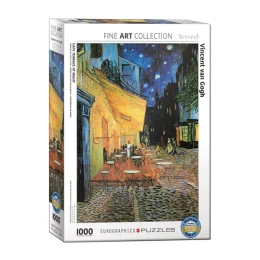 پازل 1000 تکه یوروگرافیکس پازلز مدل كافه تراس در شب 6000-2143 Cafe Terrace at Night - front