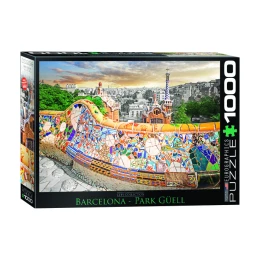 پازل 1000 تکه یوروگرافیکس پازلز مدل پارک گوئل بارسلونا  Barcelona park guell كد 0768 - front