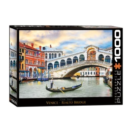 پازل 1000 تکه یوروگرافیکس پازلز مدل پل ريالتو ونيز 6000-0766 Venice Rialto Bridge - front