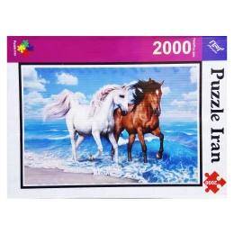 پازل 2000 تکه ایران پازل طرح دو اسب کد 33 - back