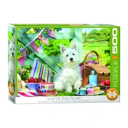 پازل 500 تکه یوروگرافیکس پازلز مدل پیک‌نیک سگ اسکاتی Scottie Dog Picnic كد 5461-6500 - front