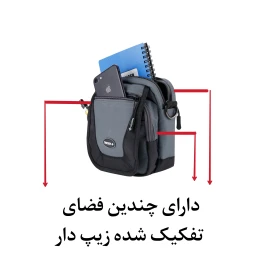 کیف رودوشی تنسر مدل تریپ کد 127 رنگ مشکی - back